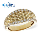 14kt Yellow Gold Diamond Ring- Size 7